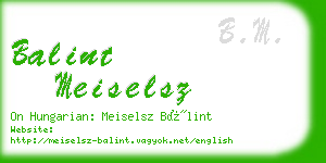 balint meiselsz business card